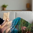 thumbnail image 3 of Mountain Soft Flannel Fleece Throw Blanket, Summer Morning of Grossglockner High Alpine Road Austrian Dramatic Sunset, Cozy Plush for Indoor and Outdoor Use, 50" x 60", Coral Teal Green, by Ambesonne, 3 of 5