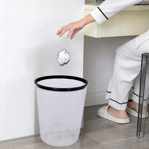 Multi-Use Trash Can, All-Room Small Wastebasket for Kitchen Bedroom Living Room Bathroom | Portable Household Indoor Bin White