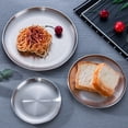 thumbnail image 5 of Steel Snack Fruit Tray Cosmetics Jewelry Storage Tray European Style Dinner Plates Silver 23cm, 5 of 7
