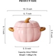thumbnail image 2 of Pumpkin Soup Bowl, 64oz Ceramic Pot with Lid, Microwave & Dishwasher Safe for Thanksgiving Halloween Party, 2 of 8