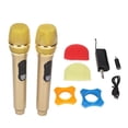 thumbnail image 1 of 1 for 2 Wireless Microphone, LED Display, Handheld Karaoke Microphone, Wireless Microphone for Home Outdoor Conference, Gold, 1 of 4