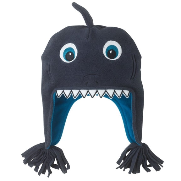CP Infant Boys Blue Microfleece Shark Peruvian Trapper Hat 6-12 Months
