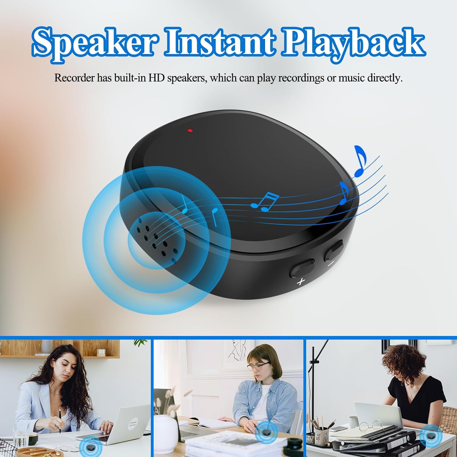 Prociv 64GB Voice Activated Recorder with Playback, Recording Device with Speaker Instant Playback, Audio Recorder Portable Voice Recorder for Lectures Meetings