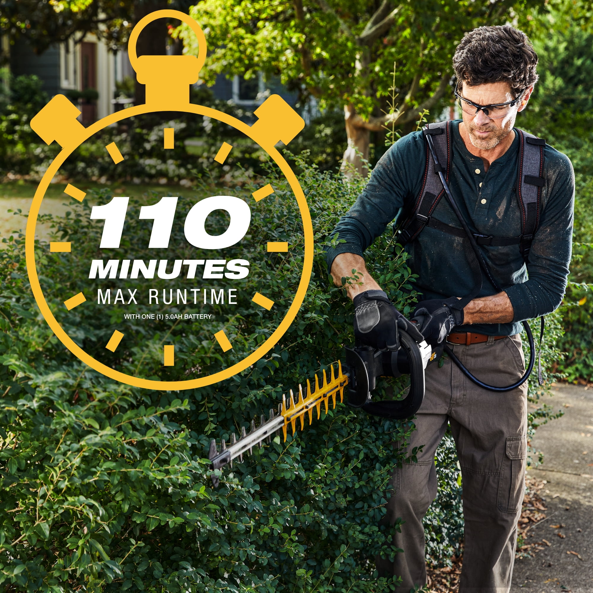 Caterpillar Cat® DG620.9 60V 25" Brushless 2-Speed Backpack Hedge Trimmer (Tool Only)