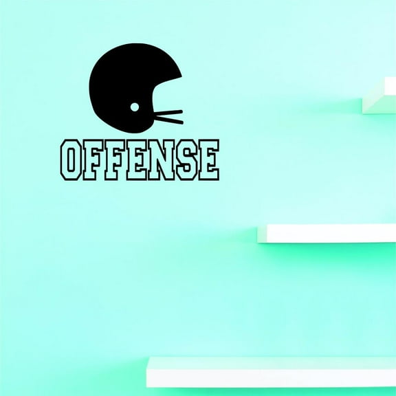 Custom Decals Offense Wall Art Size: 12 X 12 Inches Color: Black