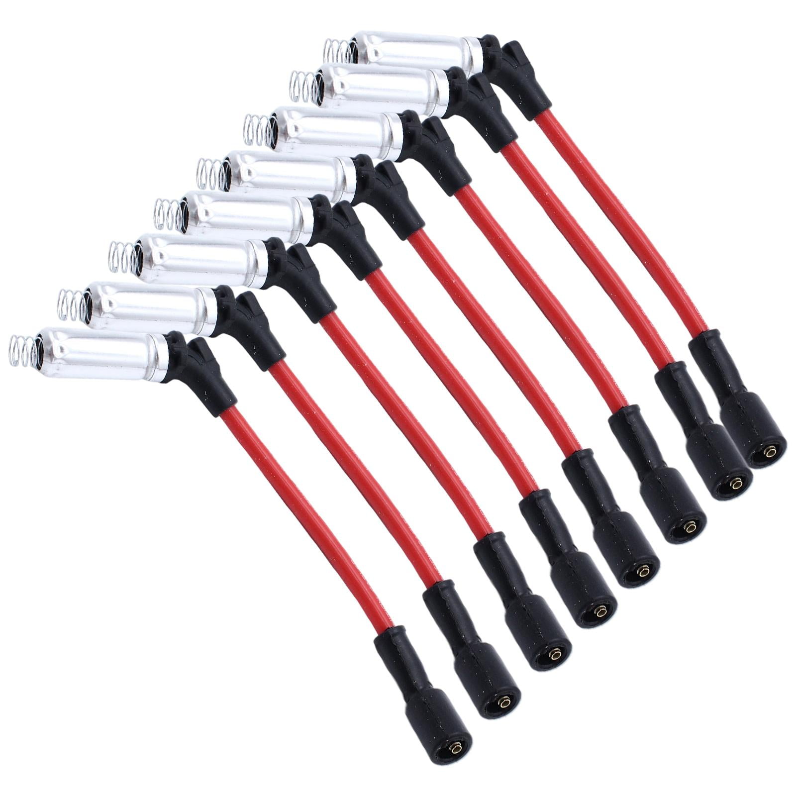Kit De Cables De Bujía Personalizables Para Harley Davidson - Color Gris Con Negro, 8 Mm