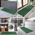 thumbnail image 2 of Green and Black Checkerboard Pattern Kitchen Rug Mat,Kitchen Runner Rugs Non Skid Washable,Decorative Kitchen Floor Mats for Kitchen,Sink,Laundry,17"X47", 2 of 5