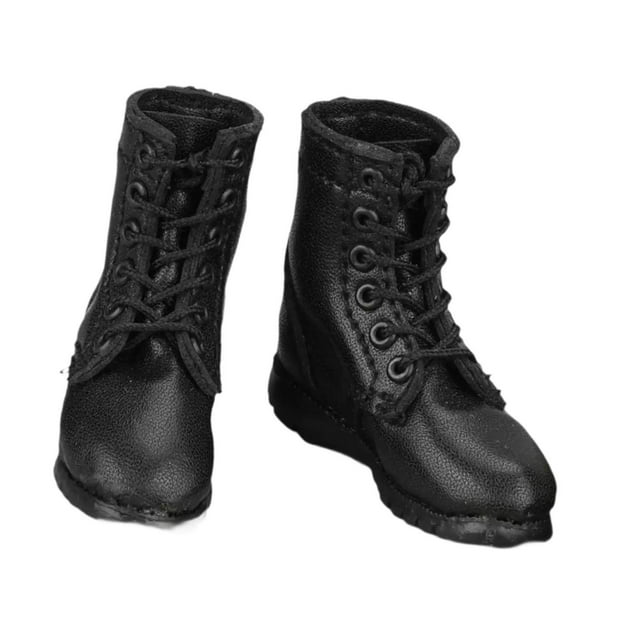 Botas cortas con cordones a escala 1/6, botas de trabajo con estilo retro para disfraz femenino de 12 pulgadas