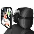 thumbnail image 2 of Rear Facing Baby View Mirror for Child Safety Car Seat - Crystal Clear Reflection, for Easy Viewing, Quick Install, Shatter Resistant, Black, 2 of 5