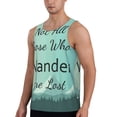 thumbnail image 2 of Easygdp Not All Those Who Wander Are Lost1 Men's Tank Top, Sleeveless Muscle T Shirts, Breathable, Quick-Dry, Loose for Gym, Running, Fitness - X-Large, 2 of 9