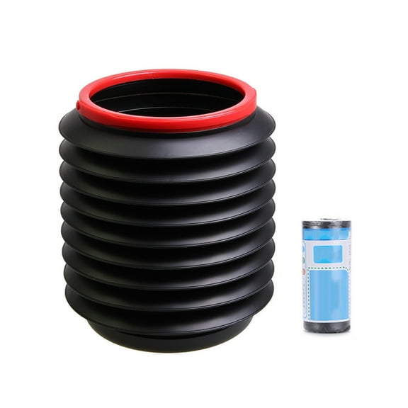 Collapsible Bucket Foldable Pail 4L Multipurpose Car Storage Container with Garbage Bags Portable Trash Bin for Vehicle Travel Set of 1