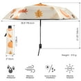 thumbnail image 3 of FORMRS Travel Umbrella Folding Auto Open Close Windproof Rain UV Protection, Beige Fall Acorns Pattern, 3 of 8