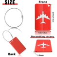 thumbnail image 3 of 10 Pieces Luggage Tags Business Card Holder Aluminium Metal Travel Id Bag Tag For Travel Luggage Baggage Identifier (silver, Red), 3 of 4