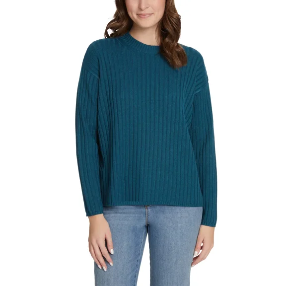 Jessica Simpson Women's Ribbed Sweater XL Teal
