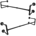 thumbnail image 5 of Wall-Mounted Clothes Rack Industrial Pipe Garment Organizer Metal Clothing Rod Hanger 40in, 5 of 20