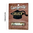 thumbnail image 3 of Wooden Graduation Money Holder Pendant Money Card Craft Souvenir (Light Brown), 3 of 7