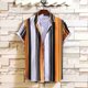 thumbnail image 2 of Novedad de verano, camisa de manga corta con estampado de moda para hombre, camisa con estampado sin posicionamiento, camiseta informal con solapa para hombre Pompotops oipoqjl43235, 2 of 9