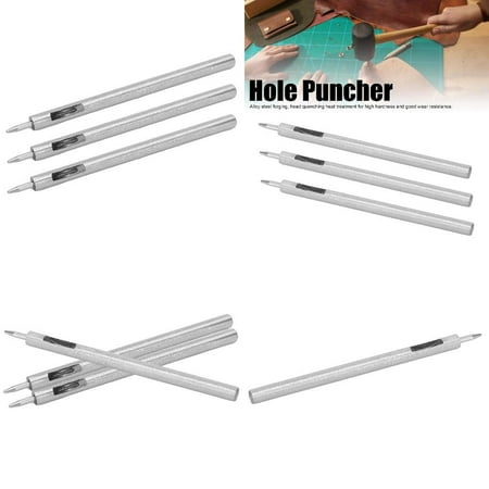 

Belt Punching Tool 3Pcs Alloy Steel Hole Cutter Leather Working Tools for Plastics Round Hollow Hole Cutter Tool Hand Tool Hole (1mm)