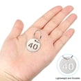 thumbnail image 3 of Uxcell Number Key Tag, 23mm Stainless Steel 31-40 ID Number Tags with Metal Ring Identifiers Keys Label, Silver Tone, 3 of 6