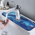 thumbnail image 7 of Pofeuu Beautiful Ocean Dolphin Print Splash Guard for Sink Faucet Sink Gadgets-Splash Guard Behind Faucet Drip Catcher for Kitchen, Bathroom,Sink Mat, 7 of 7