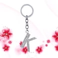 thumbnail image 4 of Simple Stylish Letter Key Chain Metal Rhinestones Key Ring Alphabet Keychain Bag Pendant Charm Birthday Gift (Letter K), 4 of 4
