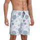 thumbnail image 2 of Balery Retro ice blue snowflakes Pantalones cortos de pijama de punto de algodón para hombre con cinturilla y bolsillos-Small, 2 of 6