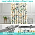 thumbnail image 5 of Floral Shower Curtain for Bathroom, Colorful Leaves Curtain Bathroom Decoration, Shower Curtain Set with Curtain Hooks, 5 of 6