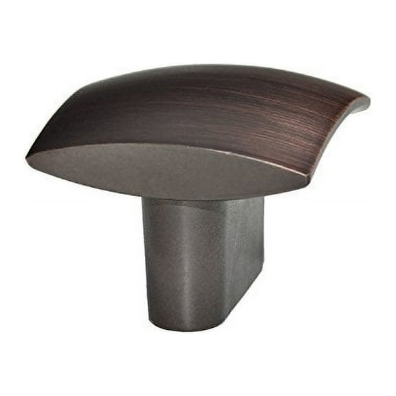 Utopia Alley 25pcs Rhonda Contoured Square Cabinet Ring Pull Knob - Decorative Cabinet Drop Pull Knobs for Cabinets and Drawers - Vintage Cabinet Hardware with Hand Finished Oil Rubbed Bronze - 1.3"