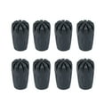thumbnail image 1 of 8 Pcs Embouts en Caoutchouc Protecteurs de Canne de Randonnée Remplacement de Bâton de Marche Équipement de Protection (Noir), 1 of 8