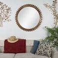 thumbnail image 2 of DecMode 35" x 35" Gold Wall Mirror with Beaded Detailing, 2 of 7