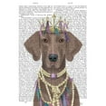 thumbnail image 2 of Fab Funky 15x18 White Modern Wood Framed Museum Art Print Titled - Weimaraner with Tiara, 2 of 4