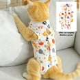 thumbnail image 5 of Cat Recovery Suit for Post - Surgery, Cute Cartoon Print, Breathable Cotton Fabric - for Small Cats, S Size, 5 of 8