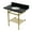 Black Granite / Brushed Brass, variant on Kingston Brass KVPK36KBB0 Templeton 36" Black Granite Console Sink with Brass Legs and Shelf (8-Inch, 3-Hole), Black Granite/Matte Black