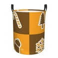 thumbnail image 2 of YFYANG Waterproof Laundry Hamper, Christmas Elements Plaid Laundry Basket Oxford Fabric with Handle Foldable, M, 2 of 8