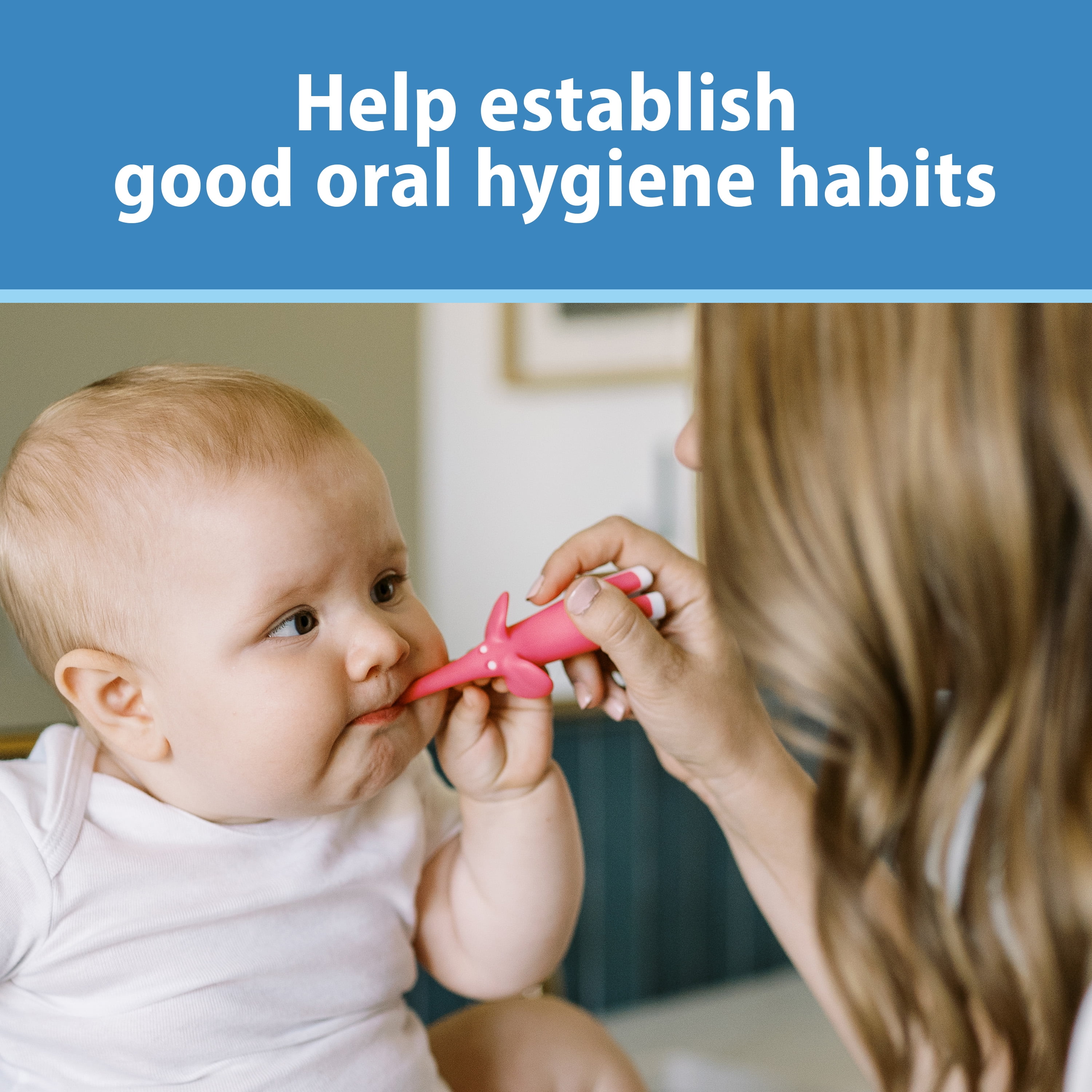 Dr. Brown's Infant-to-Toddler Toothbrush, Pink Elephant, 0-3 years