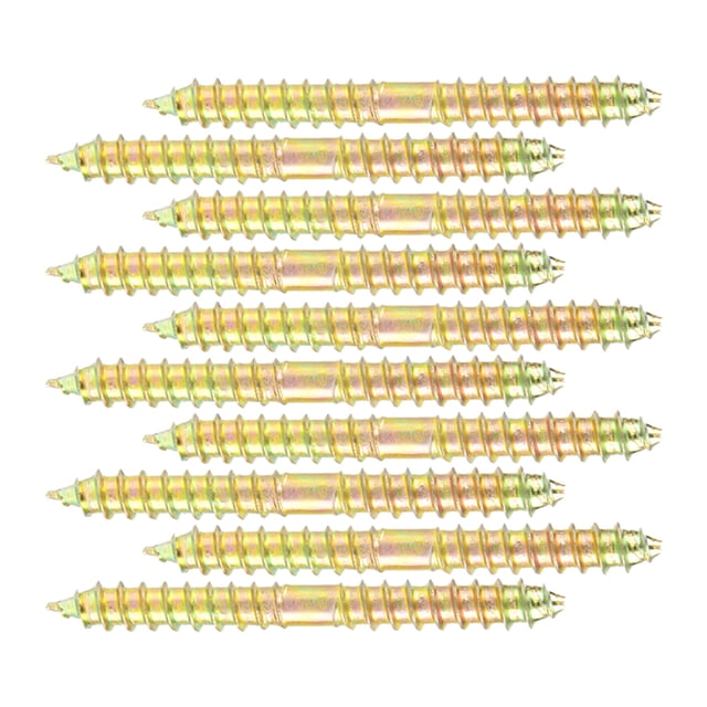 10 Unids 6x60 mm Tornillo de la Espilada para Trabajar la Madera MUUEBLES CONCELLO Tornillo Doble Terminó, Hecho de Material de Hierro de Primera, Superficie de Acabado de