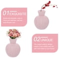 thumbnail image 6 of FUEENIRVA Pink Ceramic Vase Smooth Texture Home Office Decoration 1Pc, 6 of 6