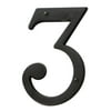 Baldwin Estate 90673.102.CD Solid Brass Traditional House Number Three in Oil Rubbed Bronze, 4.75"