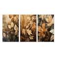 thumbnail image 2 of Designart "Earthy Foliage Balance V" Floral Wall Art Set Of 3 - Brown Floral Canvas Set For Living Room Decor, 2 of 7