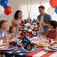 thumbnail image 2 of SLYNSHome 4th of July Ornaments Cross Flowers Hanging Pendants Red White Blue America Flag Ornaments for Party Decor, 2 of 8
