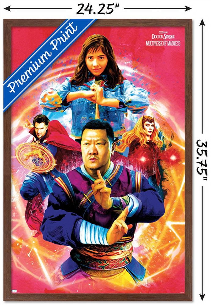 Marvel Doctor Strange in the Multiverse of Madness - Ensemble Wall Poster, 22.375" x 34", Framed
