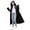 Black, variant on Women's Waterproof Long Raincoat Windproof Active Rain Jacket with Drawstring Hood Button Closure Heavy Duty for Travel Commuting Daily Wear Outerwear