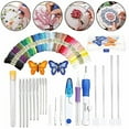 thumbnail image 5 of CoreLiving 100-Color Embroidery Floss Thread Kit with Punch Needle & Needle Threader, Complete Cross Stitch Supplies Set with Storage Case, Sewing & Needlepoint Tools for Adults DIY Bracelet Making, 5 of 9