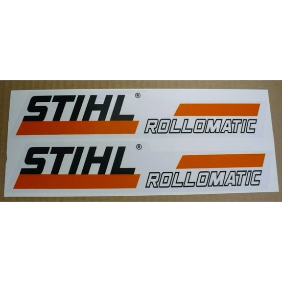 Stihl Rollomatic Decal For Chain Saw Guide Bar, Black, Orange 9" Long, Cs107