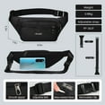 thumbnail image 3 of Small Fanny Pack for Men Women Crossbody Waist Pack with 4 Zipper Pockets Adjustable Hip Pack Bag for Travel,Walking,Running,Hiking,Cycling, Black, 36402, 3 of 6