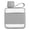 Gray, variant on 320ml Slim Flat Pocket Water Bottle With Carry Handle Anti-Slip Silicone Sleeve Leak Proof Screw Lid Portable Travel Drinking Bottle