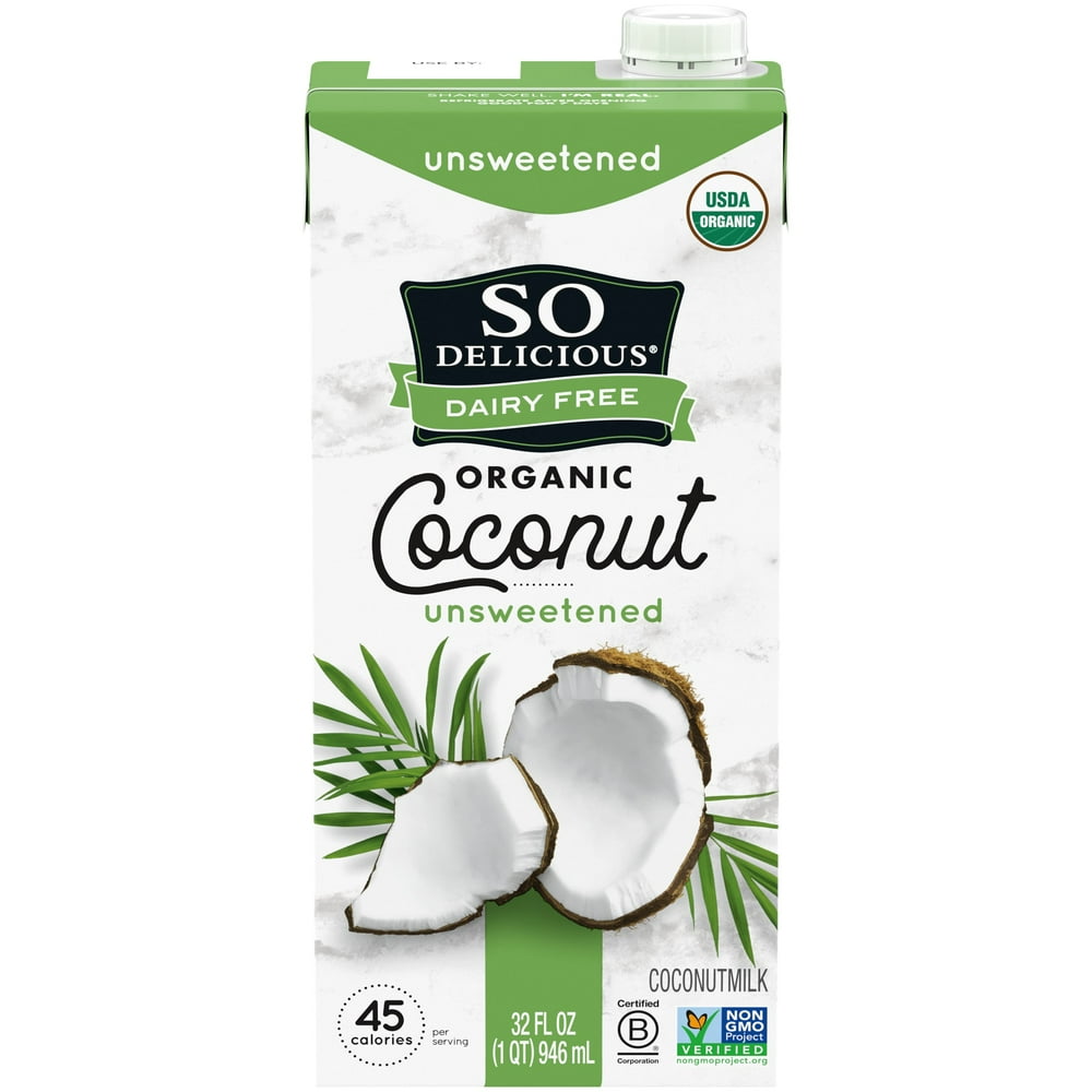 So Delicious Dairy Free UHT Unsweetened Coconut Milk, 1 Quart Walmart