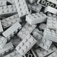 thumbnail image 5 of Basic Parts 320 Pieces 2x4 Light Gray Bricks Building Creative Play Blocks Set Toy Accessories Combine with Major Brick Brands (Gray Light), 5 of 7