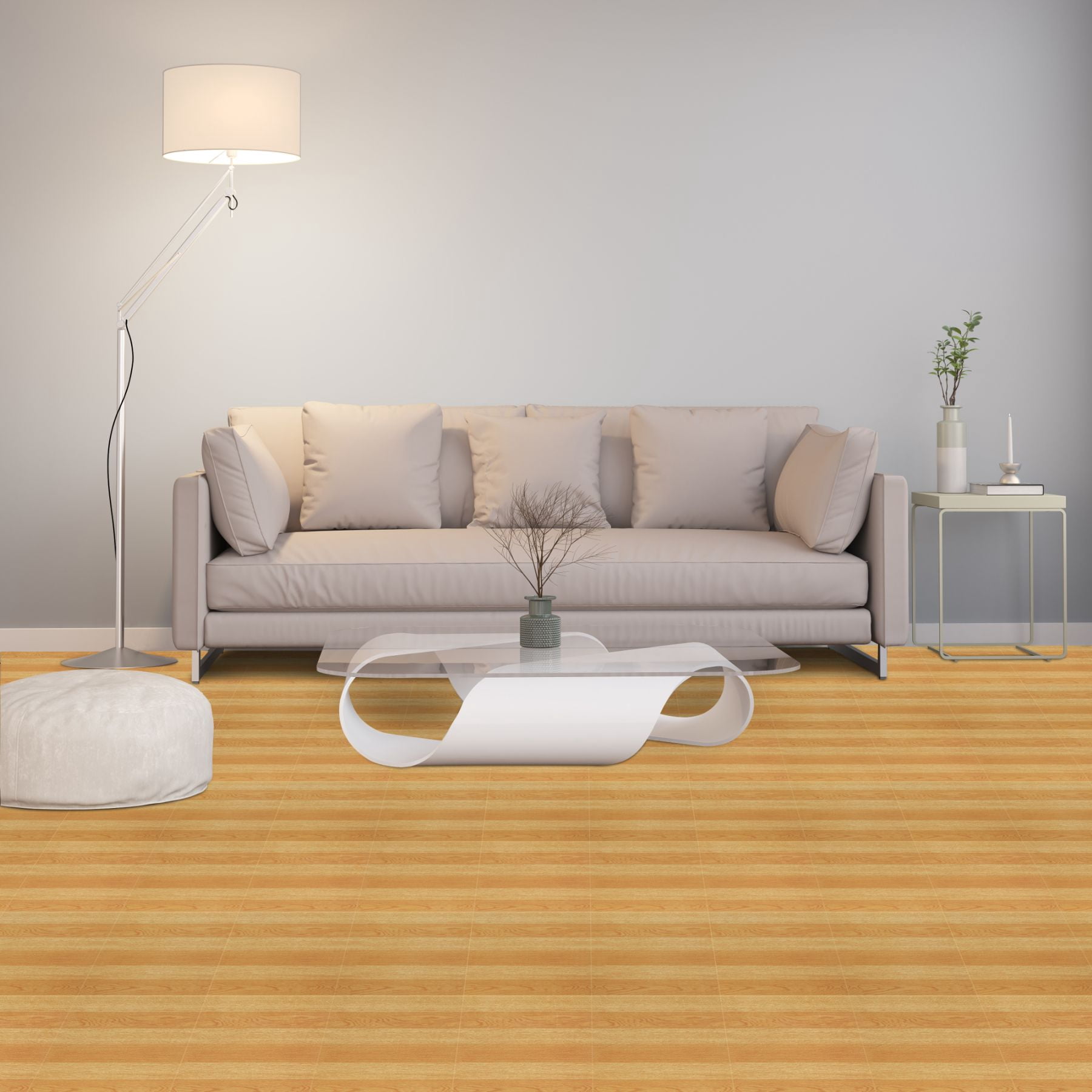 Traditional Elegance Madison Light Oak Plank-Look 12x12 Self Adhesive Vinyl Floor Tile - 20 Tiles/20 sq. ft.