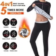thumbnail image 6 of snilers Sauna Suit Women Plus Size Weight Loss Zipper Sauna Jacket Pants Set 2 Piece Sweat Suits for Gym Workout Exercise XXXL, 6 of 8